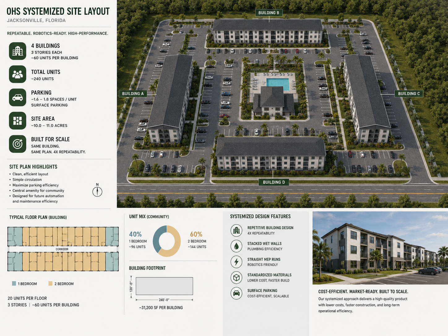 OHS Prototype 001 Jacksonville systemized site layout